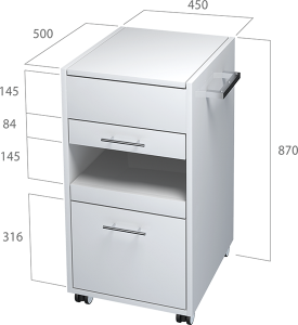 Arbeitstrolly T Pedie bemasst